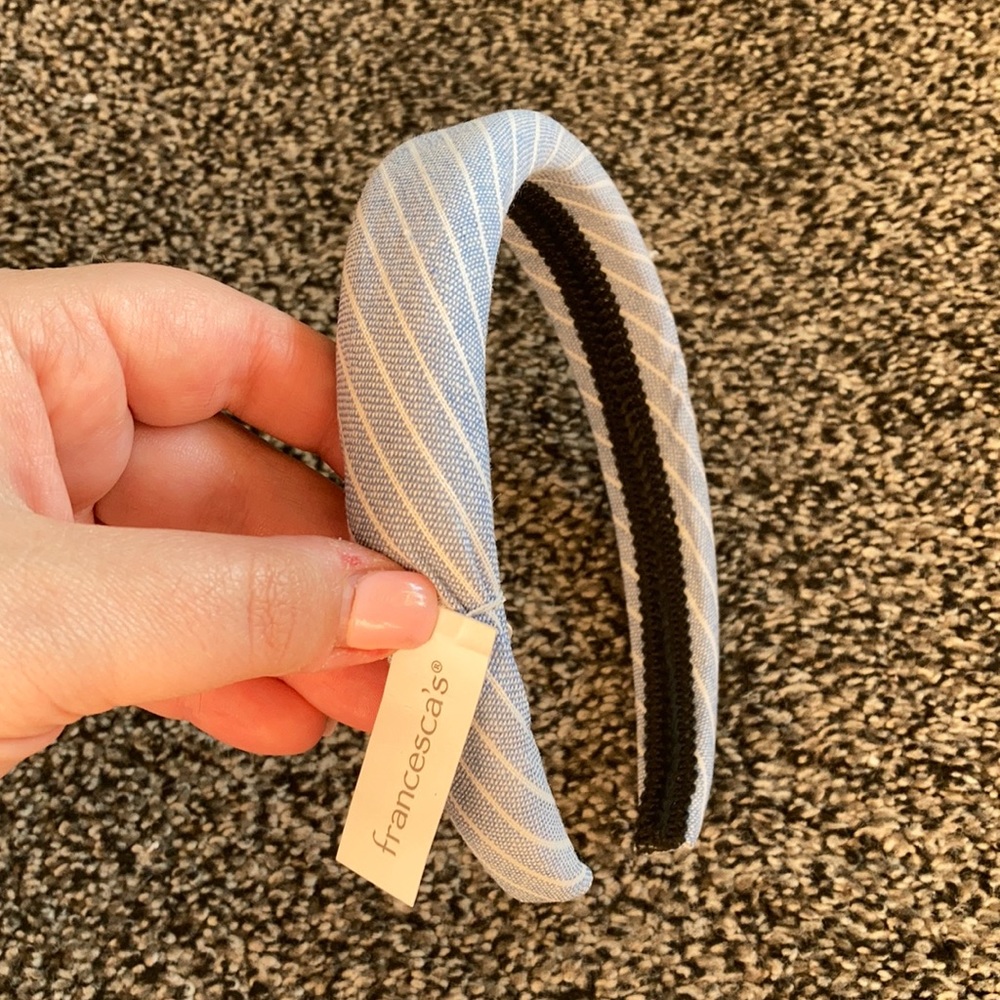 Francesca’s Nautical Blue White Striped Headband